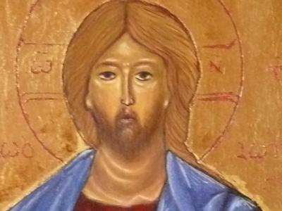 Cristo Benedicente: Icona bizantina, tempera ad uovo su legno