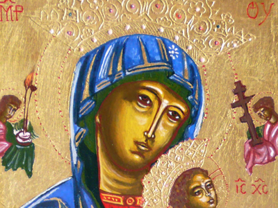 Madonna della Passione (Παναγία του Πάθους): Icona bizantina, tempera ad uovo su legno